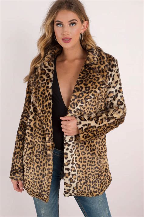 leopard print faux fur coat|faux leopard coat on sale.